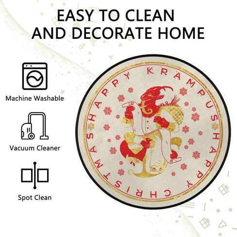 Spider Round Area Rug 3ft, Red Spider Web Non-Slip Circle Rug Machine Washable Floor Mat Carpets for Living Room Bedroom Nursery in Kuwait