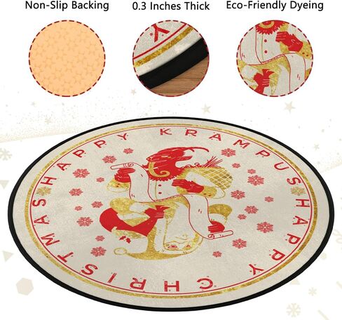 Spider Round Area Rug 3ft, Red Spider Web Non-Slip Circle Rug Machine Washable Floor Mat Carpets for Living Room Bedroom Nursery in Kuwait