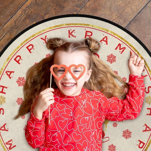 Spider Round Area Rug 3ft, Red Spider Web Non-Slip Circle Rug Machine Washable Floor Mat Carpets for Living Room Bedroom Nursery in Kuwait