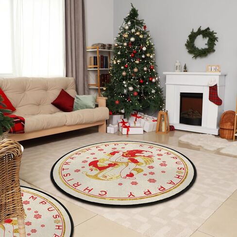 Spider Round Area Rug 3ft, Red Spider Web Non-Slip Circle Rug Machine Washable Floor Mat Carpets for Living Room Bedroom Nursery in Kuwait