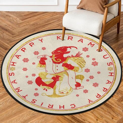 Spider Round Area Rug 3ft, Red Spider Web Non-Slip Circle Rug Machine Washable Floor Mat Carpets for Living Room Bedroom Nursery in Kuwait