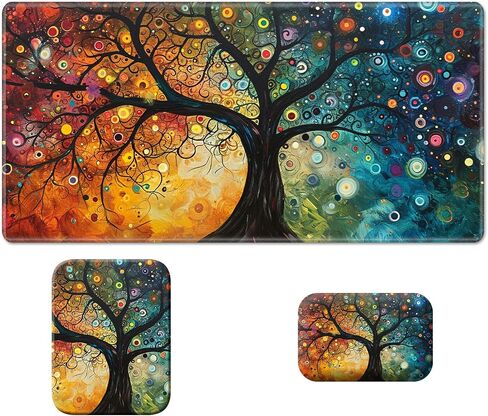 Wrist Rest Pad Small Mouse Pad and Office Desk Mat Set, 3 in 1 Desk Pad 11.8" x 23.6"+Mousepad +Mouse Wrist Rest with Ergonomic Design Non-Slip for Home Gaming Computer, Elephant in Saudi Arabia
