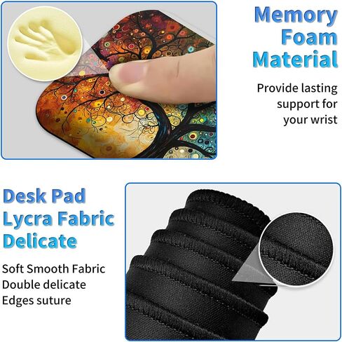 Wrist Rest Pad Small Mouse Pad and Office Desk Mat Set, 3 in 1 Desk Pad 11.8" x 23.6"+Mousepad +Mouse Wrist Rest with Ergonomic Design Non-Slip for Home Gaming Computer, Elephant in Saudi Arabia