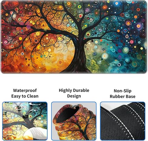 Wrist Rest Pad Small Mouse Pad and Office Desk Mat Set, 3 in 1 Desk Pad 11.8" x 23.6"+Mousepad +Mouse Wrist Rest with Ergonomic Design Non-Slip for Home Gaming Computer, Elephant in Saudi Arabia