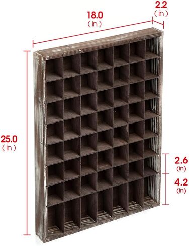 J JACKCUBE DESIGN - Shot Glasses Display Case(Set of 2) 56 Compartments Wall Mount Pint Glass Shadow Box Bar Cabinet Collection Freestanding - MK524AA in Kuwait