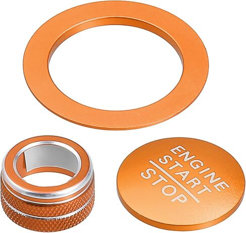 مقبض تبديل حجم الصوت للوسائط، غطاء زر تشغيل المحرك لسيارة Honda Civic 2022-2023، سبائك الألومنيوم باللون الأزرق (مجموعة من 3) in Kuwait