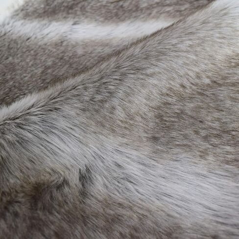 Deluxe Grey Brown Multi Colors,Grey Stripe and Beige Grey Mixted Color Faux Fur Runner,Table Decoration Christmas Style- 13"x72" in Saudi Arabia