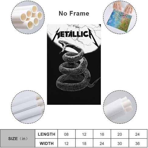 KTUVORLEX Metallica Poster Vintage Music Poster Decorative Painting Canvas Wall Art Living Room Posters Bedroom Painting 12x18inch(30x45cm) in Saudi Arabia