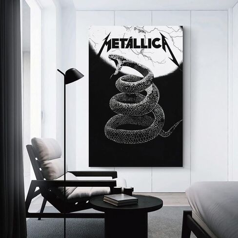 KTUVORLEX Metallica Poster Vintage Music Poster Decorative Painting Canvas Wall Art Living Room Posters Bedroom Painting 12x18inch(30x45cm) in Saudi Arabia