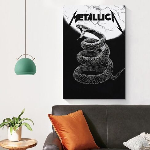 KTUVORLEX Metallica Poster Vintage Music Poster Decorative Painting Canvas Wall Art Living Room Posters Bedroom Painting 12x18inch(30x45cm) in Saudi Arabia