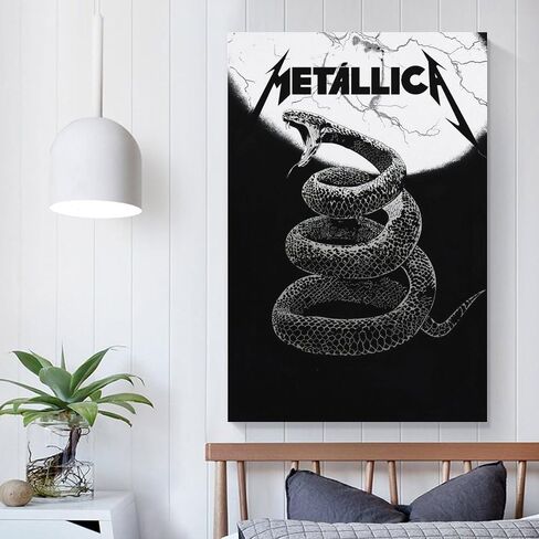 KTUVORLEX Metallica Poster Vintage Music Poster Decorative Painting Canvas Wall Art Living Room Posters Bedroom Painting 12x18inch(30x45cm) in Saudi Arabia