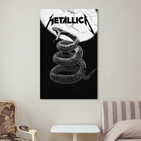 KTUVORLEX Metallica Poster Vintage Music Poster Decorative Painting Canvas Wall Art Living Room Posters Bedroom Painting 12x18inch(30x45cm) in Saudi Arabia
