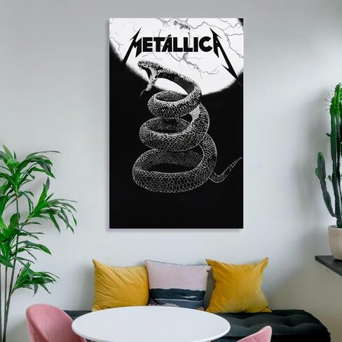 KTUVORLEX Metallica Poster Vintage Music Poster Decorative Painting Canvas Wall Art Living Room Posters Bedroom Painting 12x18inch(30x45cm) in Saudi Arabia
