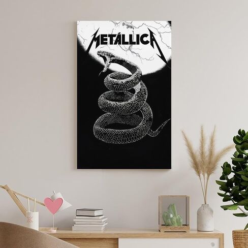 KTUVORLEX Metallica Poster Vintage Music Poster Decorative Painting Canvas Wall Art Living Room Posters Bedroom Painting 12x18inch(30x45cm) in Saudi Arabia