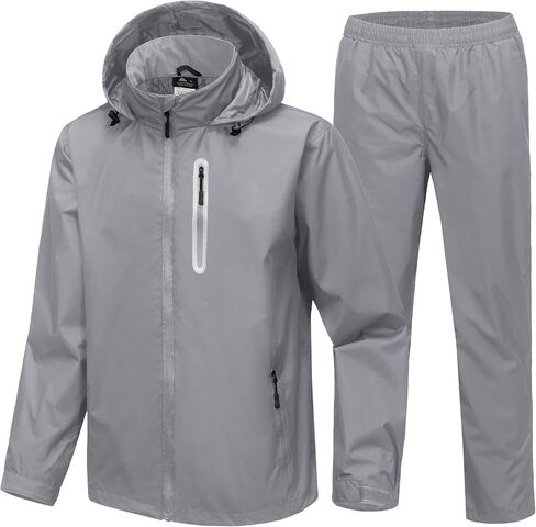 SWISSWELL Men's Waterproof Golf Rain Suit Rain Gear Jacket and Pant Outdoor Lightweight Hooded Raincoat in Saudi Arabia