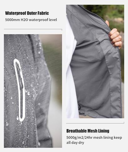 SWISSWELL Men's Waterproof Golf Rain Suit Rain Gear Jacket and Pant Outdoor Lightweight Hooded Raincoat in Saudi Arabia