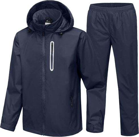 SWISSWELL Men's Waterproof Golf Rain Suit Rain Gear Jacket and Pant Outdoor Lightweight Hooded Raincoat in Saudi Arabia