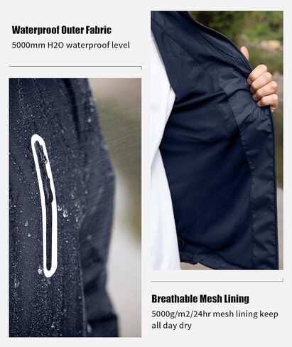 SWISSWELL Men's Waterproof Golf Rain Suit Rain Gear Jacket and Pant Outdoor Lightweight Hooded Raincoat in Saudi Arabia