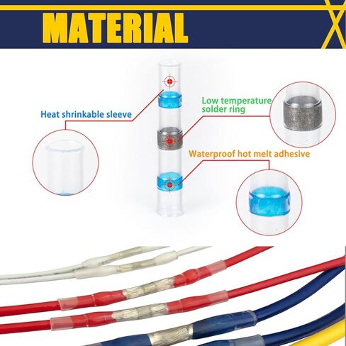 430PCS Solder Seal Wire Connectors with 300W Heat Gun, Waterproof Solder Stick Heat Shrink Butt Wire Connectors Electrical Connector Kit for Marine (26-10 Gauge) (430PCS Solder Sticks and Heat Gun) in Saudi Arabia
