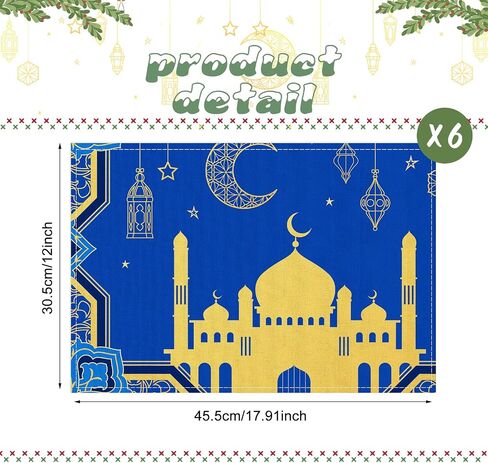 مفرش طاولة عيد الميلاد 7 قطع من Preboun مع مفرش طاولة حلوى عيد الميلاد مقاس 13 × 72 بوصة، 6 مفرش طاولة حلوى عيد الميلاد، ديكور طاولة طعام شتوية موسمية لمستلزمات حفلات عيد الميلاد in Kuwait