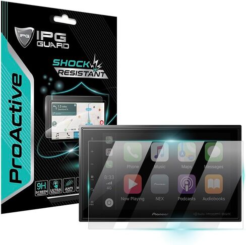 IPG ProActive for PIONEER AVH-1550NEX - 1500NEX, DMH-241EX - 240EX, AVH-241EX, AVH-240EX 6.2" 9H Hardness Screen Protector Smooth Glass Touch Ultra Responsive High Clarity Anti Scratch Smudge & Shock in Saudi Arabia