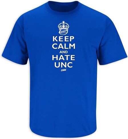 Keep Calm and Hate UNC T-Shirt for Duke College Fans (SM-5XL) in Saudi Arabia