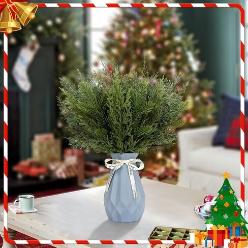 40 Pcs Christmas Artificial Pine Branches, 5 Styles Artificial Pine Branches Faux Leaves Needle Plastic Pine Sprigs Fake Greenery Pick for Christmas Wreaths DIY Craft Holiday Home Decor (40, Green) in Kuwait