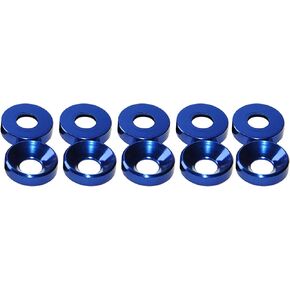 Flat Head Washer Gasket Countersunk Alloy Aluminum Countersunk Head Anodized Washers M5 Black 10PCS