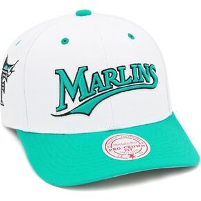 Mitchell & Ness Florida Marlins Cooperstown MLB Evergreen Pro Snapback Hat Cap - White