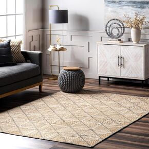 Rugs USA x Lauren Liess Marigold Vintage Tasseled Area Rug, 6x9, Dark Brown