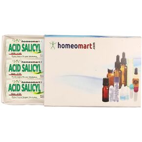 Acidum Salicylicum Homeopathy Pellets (Pills) in 200C Potency, Pack of 3