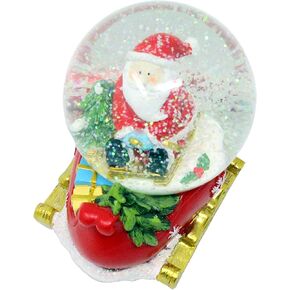 Christmas Musical Snow Globe - Plays 8 Songs Including Jingle Bells & Lights Up with Changing LED Colours - Large 14cm (Gingerbread House)