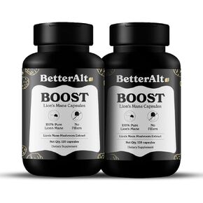 Lions Mane Mushroom Capsules Pack of 2, 4 Months Supply | 100% Fruit Body Lions Mane Supplement | 30% Polysaccharides | 15:1 Lions Mane Extract 1000mg| 240 Count