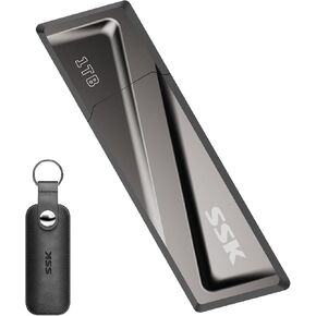 SSK 128GB USB SSD Solid State Flash Drive 550MB/s Fast Transfer Speed USB 3.2 Gen2 Thumb(Jump) Drive Memory Stick + USB C Adapter for Type-c Smartphone, Laptop, MacBook/Pro/Air and More in Kuwait