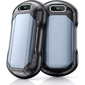 8000mAh Hand Warmers Rechargeable 2 Pack, Electric Portable Pocket Heater, Dual-Sided Safe Heating, Reusable Hand Warmer for Outdoor, Camping, Hunting Gear, Winter Gifts for Women Men
