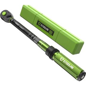 3/8-Inch Drive Click Torque Wrench - 5-50Ft-Lb/5-69.4Nm Torque Wrench, Dual-Direction Adjustable 72 Tooth Click Torque Wrench for Bike, Motorcycle and Car Repair