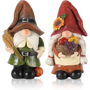 2-Pack Resin Thanksgiving Owl Figurine 4.7'' - Thanksgiving Table Decor Haverst Pumpkins Corns Decorations Indoor Autumn Centerpieces Thanksgiving Favors Gifts for Women All Ages (Owls)