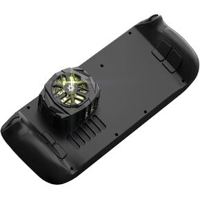 مبرد مروحة سطح البخار YIGORN، مروحة تبريد سطح البخار، مشعاع مع مروحة، تقنية تبريد غرفة تبريد أشباه الموصلات للهواتف الذكية المتقدمة - مروحة ذات 9 شفرات - 12 مصباح LED RGB - كابل طاقة USB من النوع C (أسود) in Kuwait