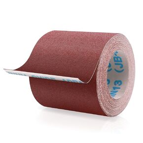 320 Grit Sandpaper Roll, 3.94'' x 32.8 Feet Aluminum Oxide Abrasive Emery Cloth Sand Paper Roll, Red Longboard Sandpaper for Drum Sander Metal Wood Furniture Finishing, Metal Sanding ﻿