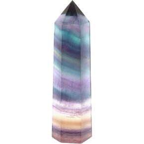 Natural Quartz Crystal Wand Healing Crystals Tower for Energy Meditation Chakra Balancing Green Fluorite 2-3"