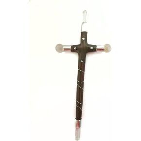 Jet Rosewood Cross Wand Healing Stick Chakra Balancing Spiritual Massage Handcrfted Reiki Meditation Approx 7-8 inch Long