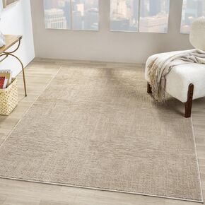 LUXE WEAVERS Indoor Abstract Textured Beige 8x10 Area Rug for Living Rooms and Bedrooms
