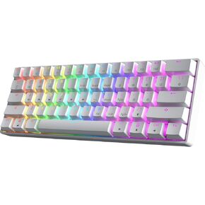 GK61 SE 60% | Mechanical Gaming Keyboard | 61 Keys Multi Color RGB LED Backlit for PC/Mac Gamer | US Layout (Black, Mechanical Speed Yellow)