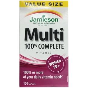 Jamieson 100% Complete Multivitamin for Women 50+, 150 caplets