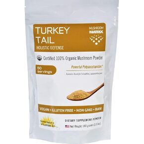 Om Mushroom Superfood Organic Turkey Tail Matrix Powder, 3.5 OZ