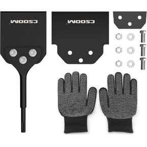 CSOOM 4 Inch & 5 Inch SDS Plus Floor Scraper Kit with Spare Blades, Bolts, Nuts, Lock Washers, Works with SDS-Plus Rotary Hammer,Used for Tile Removal, Mortar Removal, and Laminate Floor etc.
