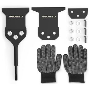 CSOOM 4 Inch & 5 Inch SDS Plus Floor Scraper Kit with Spare Blades, Bolts, Nuts, Lock Washers, Works with SDS-Plus Rotary Hammer,Used for Tile Removal, Mortar Removal, and Laminate Floor etc.