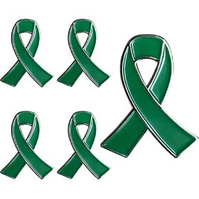 For Ribbon Pin Mental Health Awareness There is Hope Soft Enamel Lapel Pin Love Official Kelly Green Ribbon Brooch for Charity Public and Social Events Hats Bags Clothes in Kuwait