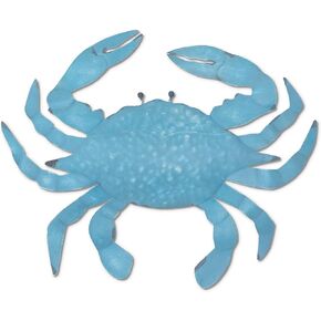 T.I. Design Antique Metal Crab - Aqua