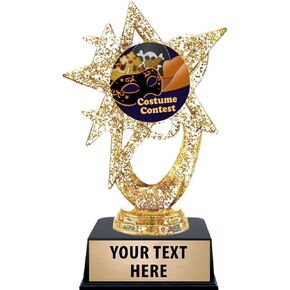 Crown Awards 6" Halloween Trophies, Glitter Star Halloween Costume Contest Trophy Prime
